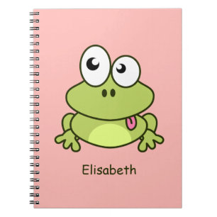 Cuaderno Graciosos niños personalizados de ranas lindas