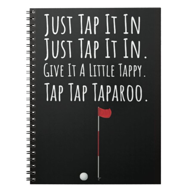 Cuaderno Graciosos regalos de golf para portátil de Chiste  (Frente)