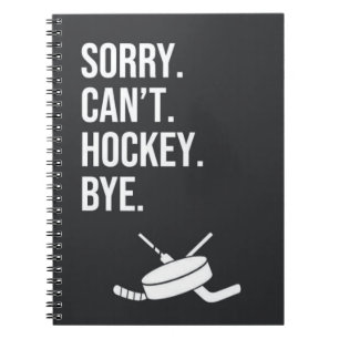 Cuaderno Graciosos Regalos De Hockey Negro Para Hombres Sen