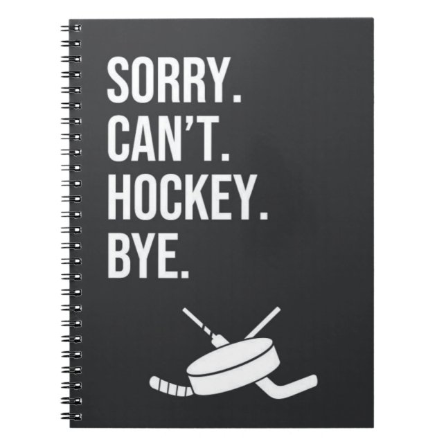 Cuaderno Graciosos Regalos De Hockey Negro Para Hombres Sen (Frente)