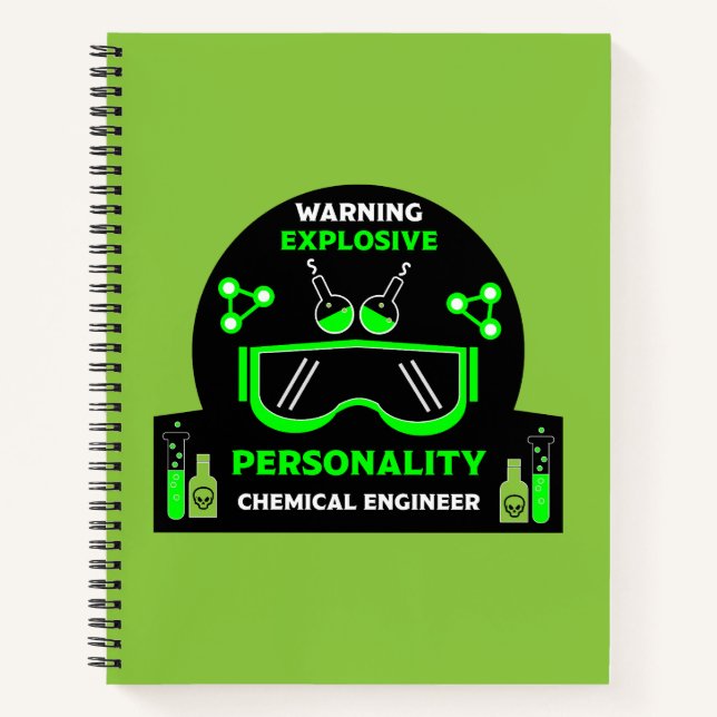 Cuaderno Graciosos regalos de Ingeniero Químico (Anverso)