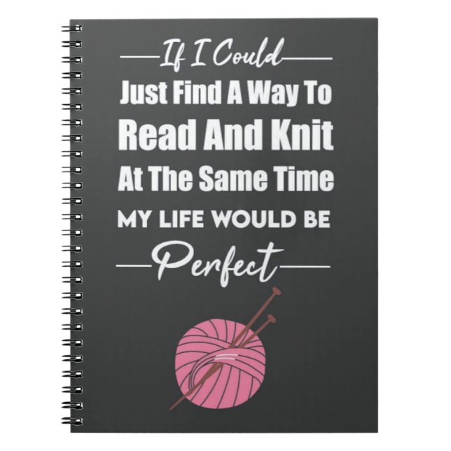 Cuaderno Graciosos regalos de punto Crafter Yarn Knitter Ho (Frente)