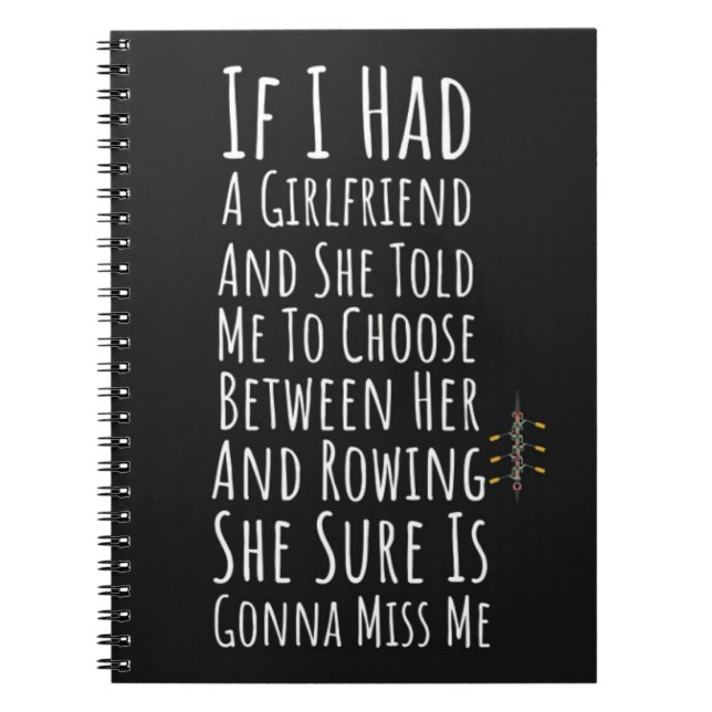 Cuaderno Graciosos Regalos De Remo Para Hombres Deportes De (Frente)