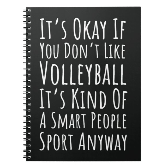Cuaderno Graciosos regalos de voleibol Humor Deportes Chist (Frente)
