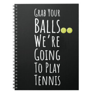 Cuaderno Graciosos Regalos Del Equipo De Tenis Negro Para J