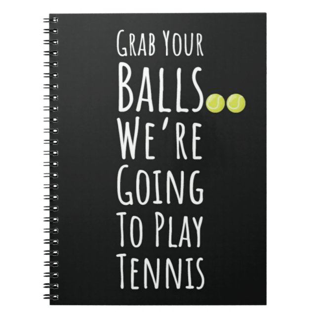 Cuaderno Graciosos Regalos Del Equipo De Tenis Negro Para J (Frente)