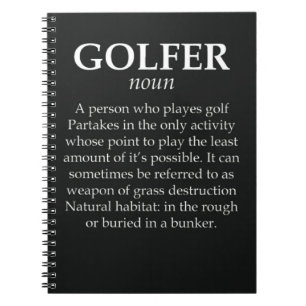 Cuaderno Graciosos Regalos Para Golfer Con Deportes De Cita