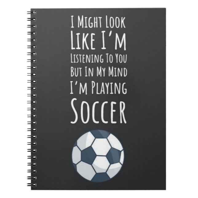 Cuaderno Graciosos Regalos Para Jugadores De Fútbol Para Él (Frente)