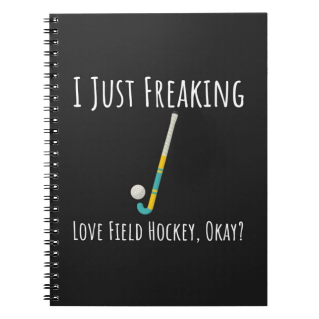 Cuaderno Graciosos Regalos Para Los Jugadores De Hockey De  (Frente)