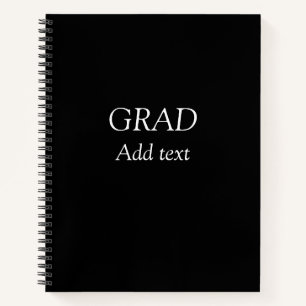 Cuaderno Grad simple minimalista graduación elegante modern