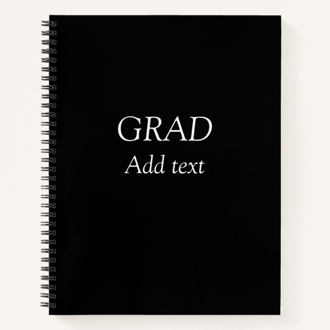 Cuaderno Grad simple minimalista graduación elegante modern (Anverso)