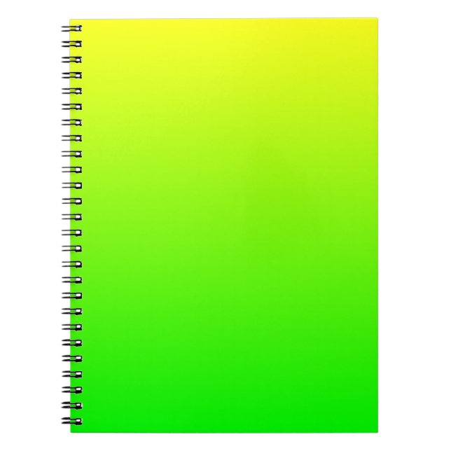 Cuaderno Gradiente Amarillo Verde Minimalista (Frente)