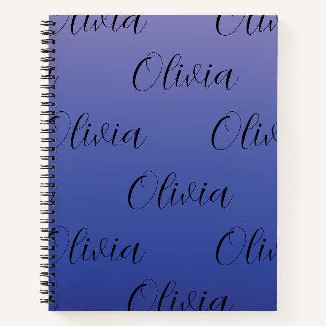 Cuaderno Gradiente Azul y Púrpura (Anverso)