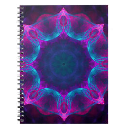 Cuaderno Gradiente azul y rosado neón oscuro de Kaleidoscop