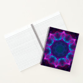 Cuaderno Gradiente azul y rosado neón oscuro de Kaleidoscop