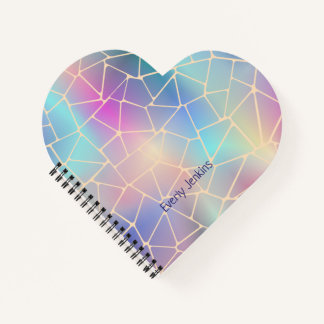 Cuaderno gradiente bonito arcoíris pastel