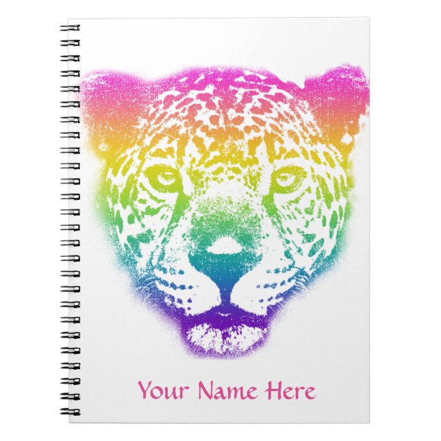 Cuaderno Gradiente de arcoiris Cara de queso personalizada (Frente)