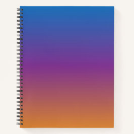 Cuaderno Gradiente de Azul, Púrpura y Naranja