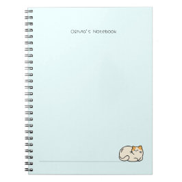 Cuaderno Gradiente de color de gatito lindo Nombre personal