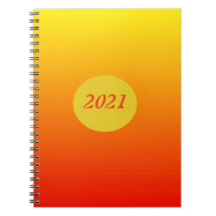Cuaderno Gradiente de color rojo, Naranja y amarillo