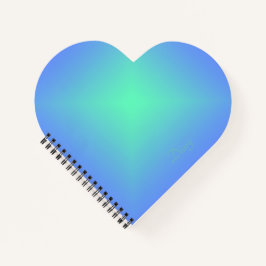 Cuaderno Gradiente de diamante azul a verde aguamarina