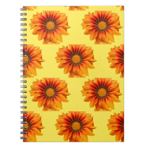 Cuaderno Gradiente de Flor Amarillo Naranja Brillante Recor