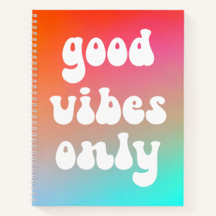 Cuaderno Gradiente de Fuego y Cielo Solo Buenas Vibraciones