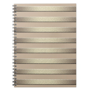 Cuaderno Gradiente de gradiente purpurina dorado rayado bro