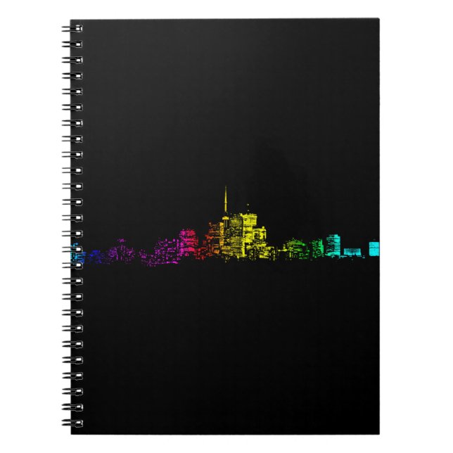 Cuaderno Gradiente de línea de horizonte de Toronto (Frente)