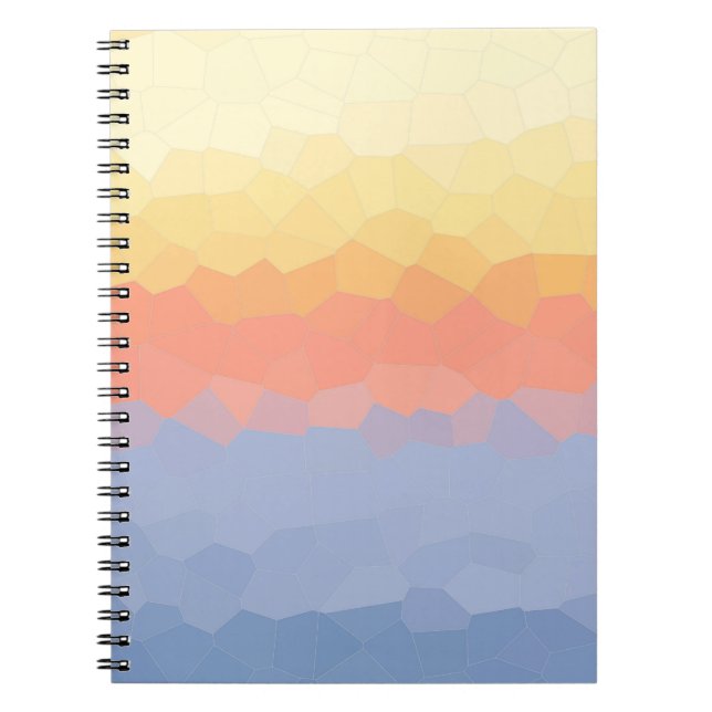 Cuaderno Gradiente de mosaico al atardecer Resumen Arte (Frente)
