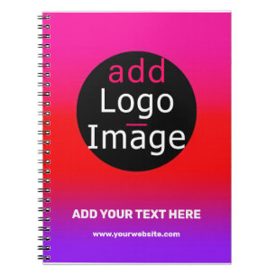 Cuaderno Gradiente de negocio de Personalizable magenta y p
