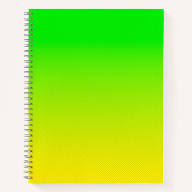 Cuaderno Gradiente de neón verde y amarillo (Anverso)