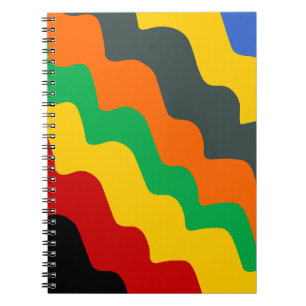Cuaderno Gradiente de ondas oceánicas de color claro