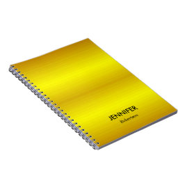 Cuaderno Gradiente de oro de nombre personalizado
