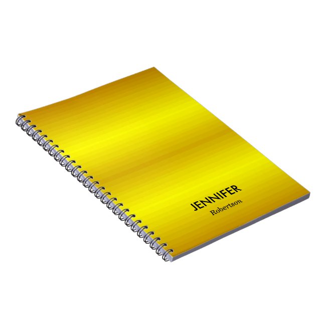 Cuaderno Gradiente de oro de nombre personalizado (Lado Derecho)