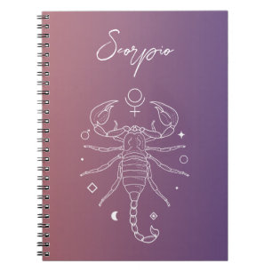 Cuaderno Gradiente de signo de estrella de horóscopo zodiac