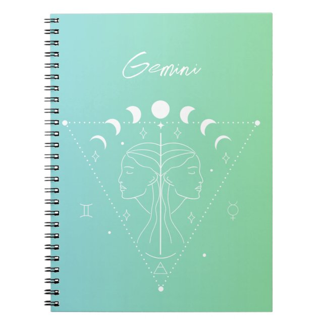 Cuaderno Gradiente de signo de estrella del horóscopo del z (Frente)