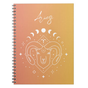 Cuaderno Gradiente de signos de estrella del horoscopio de 