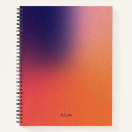 Cuaderno Gradiente de textura de color púrpura Naranja mode