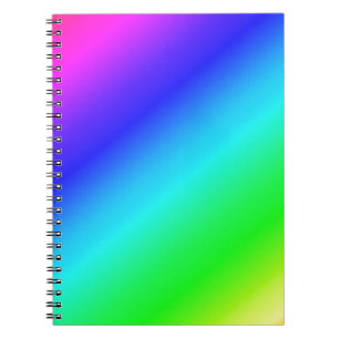 Cuaderno Gradiente diagonal arcoiris azul a verde
