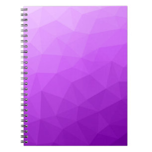 Cuaderno Gradiente geométrico de lavanda púrpura con patrón