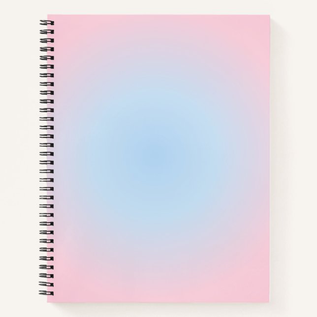Cuaderno Gradiente Libra Zodiac, gradiente Aura Azul Rosa (Anverso)