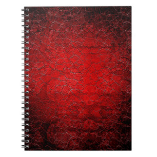 Cuaderno Gradiente negro de textura de grifo rojo