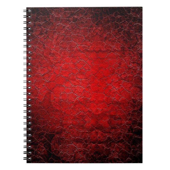 Cuaderno Gradiente negro de textura de grifo rojo (Frente)