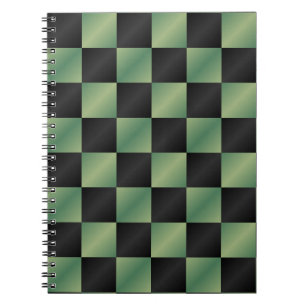 Cuaderno Gradiente negro verde oliva moderno controlado