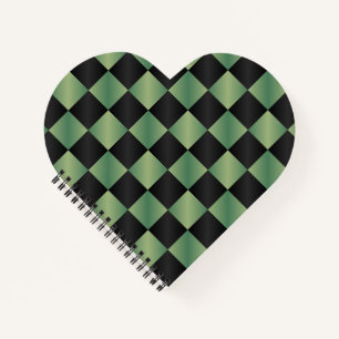 Cuaderno Gradiente negro verde oliva moderno controlado