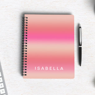 Cuaderno Gradiente Ombre Rosa de Rubor rosa moderno Persona