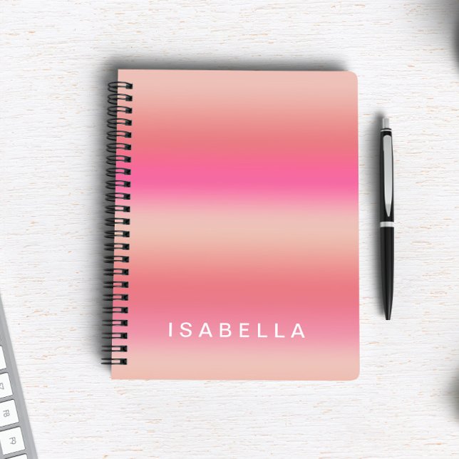 Cuaderno Gradiente Ombre Rosa de Rubor rosa moderno Persona (Subido por el creador)