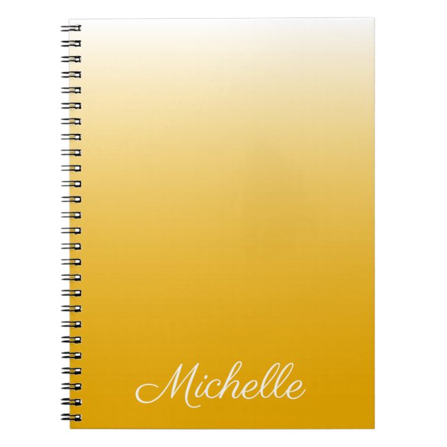 Cuaderno Gradiente personalizado amarillo oscuro (Frente)