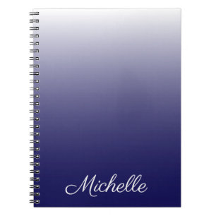 Cuaderno Gradiente personalizado azul marino oscuro